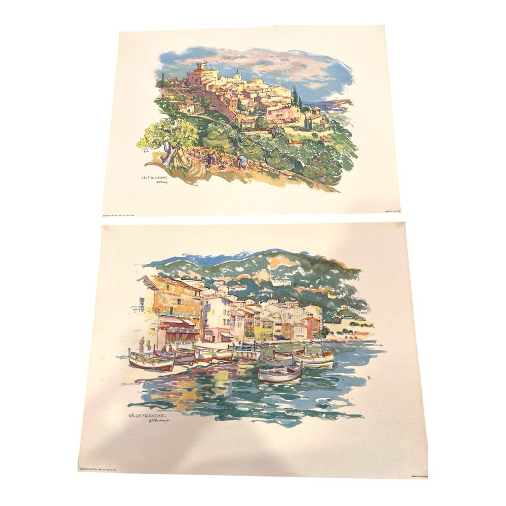 Art‎ Vintage The Riviera 1950's Lithographs France Beaches Mid Century (4)